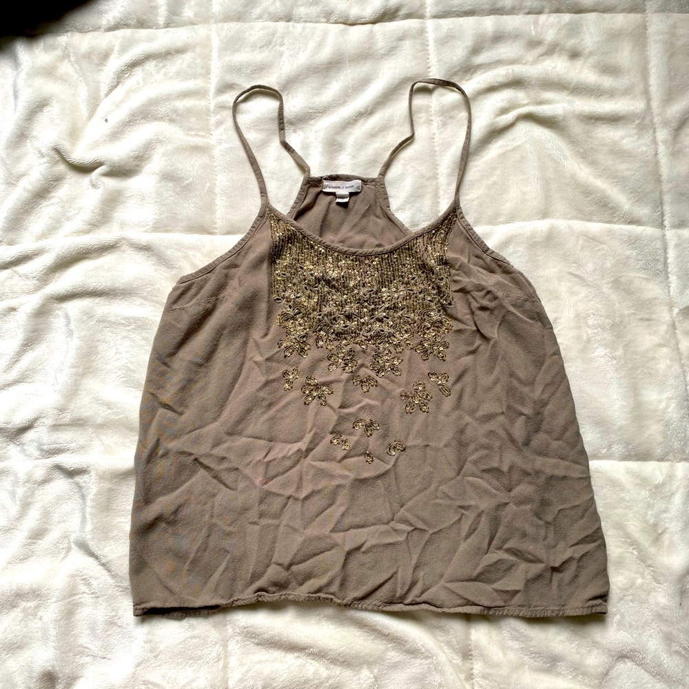 Sequin embroidered tank